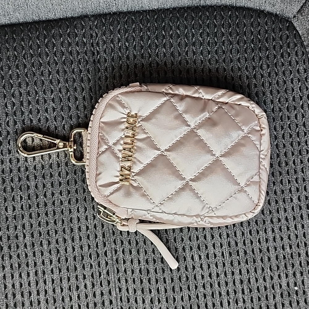 MZ Wallace Metro Link Pouch in metallic Pale Rose Gold. NWT
